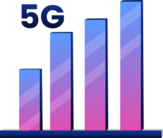 5g trådlös nätverk teknologi ikon element illustration png