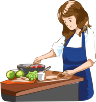 People cooking png graphic clipart design
