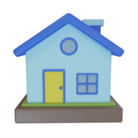 minimalista estilo linda casa icono, 3d hacer ilustración. concepto para hogar rebaja bandera y destino habla a en volantes png