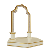 podium for promotional product with ramadan and eid mubarak concept. 3d rendering illustration for cards. png