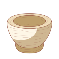 di legno mortaio illustrazione png