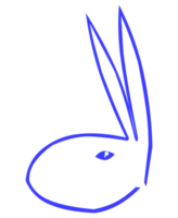 Blau Hase kostenlos png