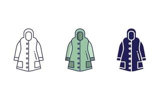 Raincoat vector icon