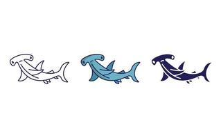 Hammerhead Fish vector icon