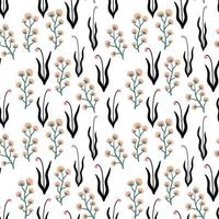 Botanical plant pattern vector