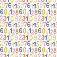 Pattern colorful birthday number character with candle vector
