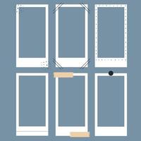 Set Vertical minimalist Photo Frame vector