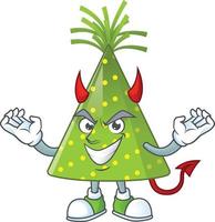 dibujos animados personaje de verde fiesta sombrero vector