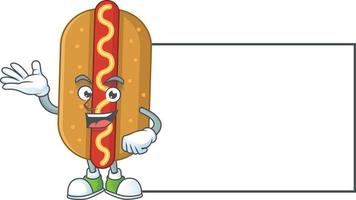 Cartoon character of hotdog vector