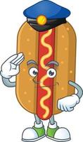 Cartoon character of hotdog vector