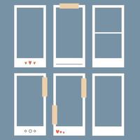 Set Vertical minimalist modern Photo Frame vector