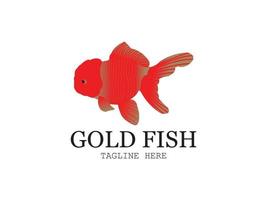 gold fish logo design template vector