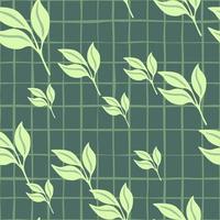 Simple leaves Seamless pattern. Decorative forest leaf endless wallpaper. Organic background. vector