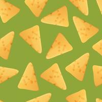 Asian food nachos chips seamless pattern vector