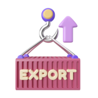 exportação 3d ilustração ícone png