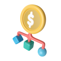 dinero administración 3d ilustración icono png