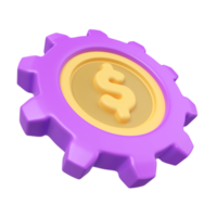 Money Management 3D Illustration Icon png