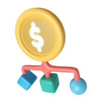 dinero administración 3d ilustración icono png