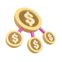 dinero administración 3d ilustración icono png