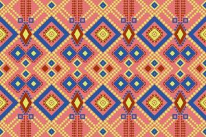 Seamless geometric ethnic asian oriental and tradition pattern design for texture and background. Silk and fabric pattern decoration for carpet, clothing, wrapping and wallpaper vector