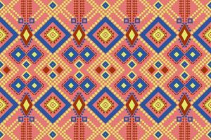 Seamless geometric ethnic asian oriental and tradition pattern design for texture and background. Silk and fabric pattern decoration for carpet, clothing, wrapping and wallpaper vector