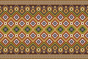 Seamless geometric ethnic asian oriental and tradition pattern design for texture and background. Silk and fabric pattern decoration for carpet, clothing, wrapping and wallpaper vector