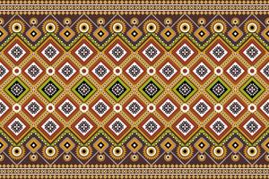 Seamless geometric ethnic asian oriental and tradition pattern design for texture and background. Silk and fabric pattern decoration for carpet, clothing, wrapping and wallpaper vector