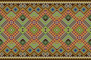 Seamless geometric ethnic asian oriental and tradition pattern design for texture and background. Silk and fabric pattern decoration for carpet, clothing, wrapping and wallpaper vector