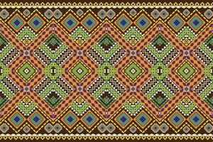 Seamless geometric ethnic asian oriental and tradition pattern design for texture and background. Silk and fabric pattern decoration for carpet, clothing, wrapping and wallpaper vector