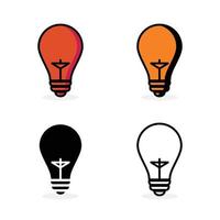 lamp icon vector, isolated on white background. Idea sign, solution, thinking concept. Lightning. Electric, shining. vector