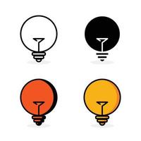 lamp icon vector, isolated on white background. Idea sign, solution, thinking concept. Lightning. Electric, shining. vector