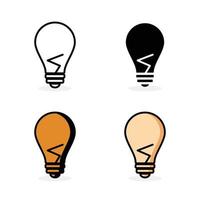 lamp icon vector, isolated on white background. Idea sign, solution, thinking concept. Lightning. Electric, shining. vector