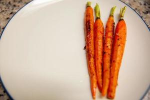 Roasted Carrots on a Plate photo