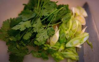 Cilantro and Green Onions for tacos photo