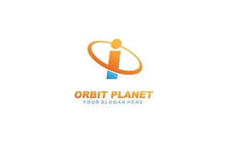 I planet logo design inspiration. Vector letter template design for brand.