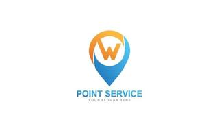 W point logo design inspiration. Vector letter template design for brand.