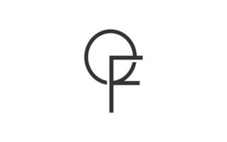 OF FO Letter logo design inspiration. Vector alphabet template design for brand.