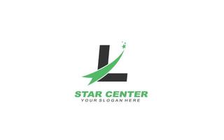 L star logo design inspiration. Vector letter template design for brand.