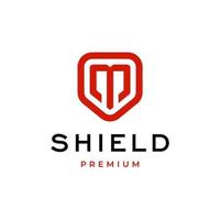 Letter M Shield Guard Protection Security Symbol Icon Logo Design vector