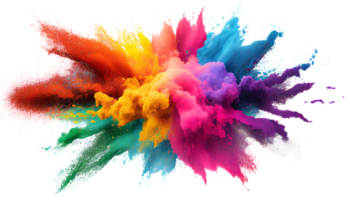 bunt Farbe spritzt png, farbig Pulver Explosion. mischen Regenbogen Spritzen auf transparent Hintergrund png