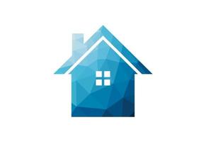 Low Poly and Real estate house logo design, Vector design concept