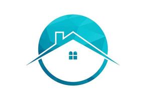 Low Poly and Real estate house logo design, Vector design concept