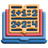 3D illustration math in online learning set png