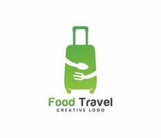 The logo for food travel creative logo vector