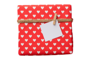 Red gift box isolated on a transparent background png