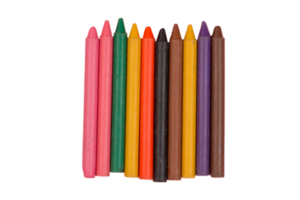 Colored crayons isolated on a transparent background png