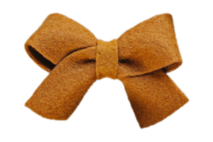 Brown bow isolated on a transparent png