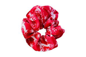 Red scrunchies hair isolated on a transparent background png