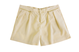 Beige shorts isolated on a transparent background png