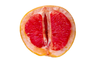 voor de helft grapefruit geïsoleerd Aan een transparant achtergrond png